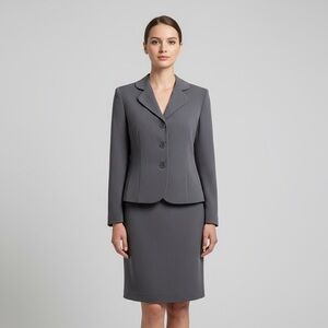Jessica Grey Tailored Blazer and Skirt Suit Set Women’s 6 Petite